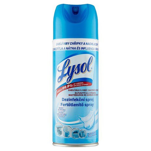 Lysol desin. sprej svěží vůně 400ml | Čistící, dezinf.prostř., dezodoranty - Osvěžovač vzduchu - Spreje a pumpičky Lysol desin. sprej svěží vůně 400ml | Čistící, dezinf.prostř., dezodoranty - Osvěžovač vzduchu - Spreje a pumpičky
